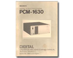 Sony PCM-1630 Operation & Maintenance Manual