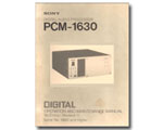 Sony PCM-1630 Operation & Maintenance Manual
