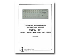 Inovonics Model 231 "MAP-II" Instruction Manual